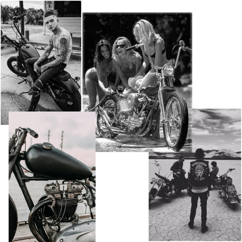 Sunday Skull Club Guardian Bell Chopper Custom, Simple Design, Traffic