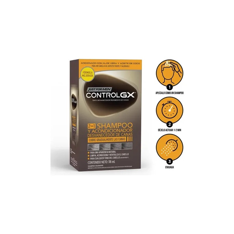 Shampoo y Acondicionador Just for Men, Shampoo 2 en 1,