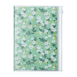 MARK'S 2024/2025 Pocket Diary B6 Vertical, Flower Pattern, Green: From October 2024 to December 2025