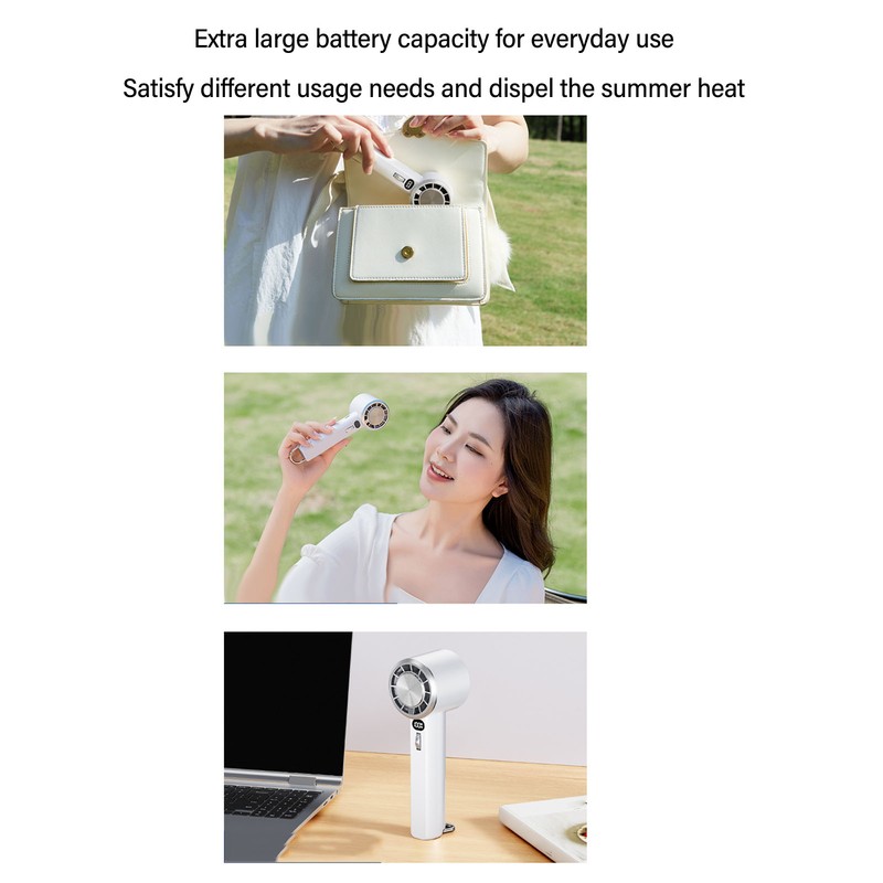 Portable Handheld Turbo Fan USB Rechargeable 14000RPM 100 Speed Quiet
