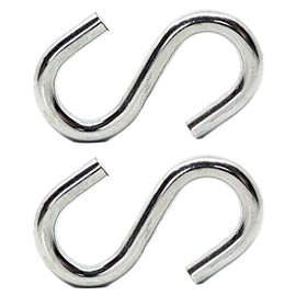 Screws City Heavy Duty S Hook 8mm Thick Hammock S-Hook (Pack of 2) up to 250kg