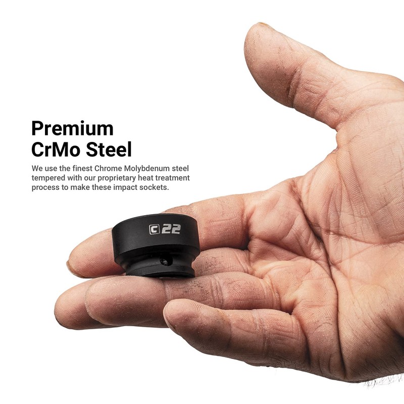 Capri Tools 9/16 in. Stubby Impact Socket, 1/2 in. Drive,