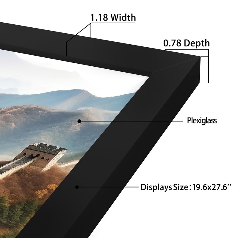 Picrit 20x28 Picture Frame, Poster Frame for Wall Mounting Display,