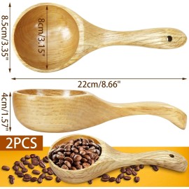 Kitchen 2 Pack Wooden Kitchen Scoop Ladle,Multipur