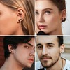 YADOCA 6 Pairs Black Stud Earrings for Men Women Hypoallergenic