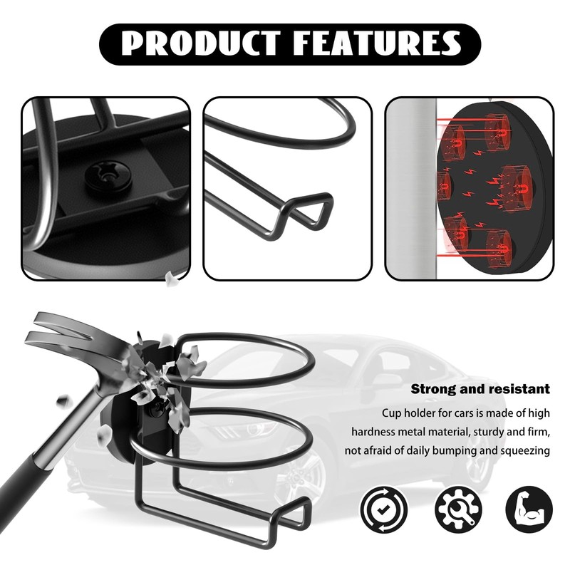2026 New Magnetic Cup Holder Heavy Duty,Portable Side Mounted Magnetic