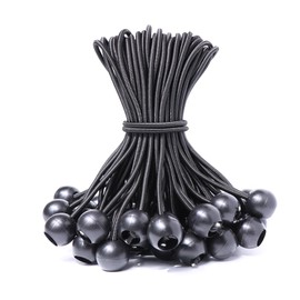 JunGG Tensioning Straps with Ball, Pack of 12, Tarpaulin Tensioners with Ball 30 cm, Rubber Tensioner, Tent Elastics Expander Loops, Rubber Loops for Tarpaulins, Tent Banner