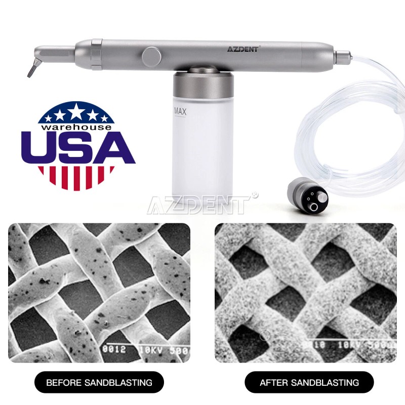 AZDENT Dental Aluminum Oxide Micro Blaster Microetcher Sandblasting System 4Holes