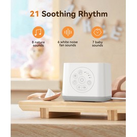 Dreamegg White Noise Machine - Sleep Sound Machine for Baby, 21 Natural & Soothing Sounds with Baby Shushing, Lullabies, Rain Ocean, Timer or Continuous, Compact Sleep Machine for Nursery Kids Adults