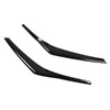 1 Pair Car Headlight Eye Lid Covers Bright Black Smooth