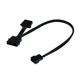 Phobya Adapter 4Pin Molex (12V) auf 4Pin PWM 30cm - Schwarz