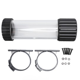 Cylindrical Water Cooling Tank Professional POM Black White Cylinder Transparent Built in Stainless Steel Filter PC Water Tank