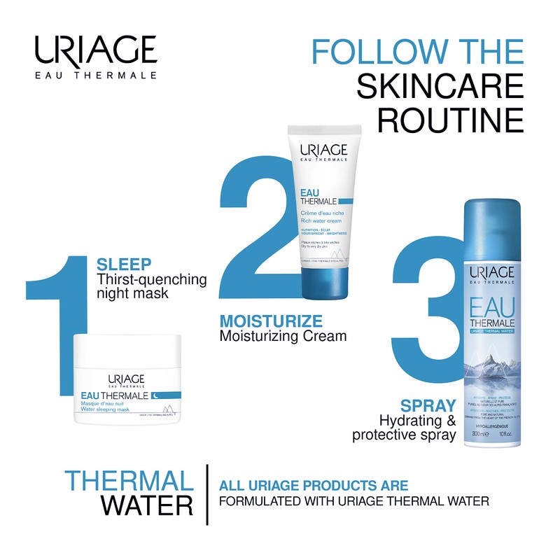 Uriage Eau Thermale Water Sleeping Mask for Unisex 1.7 oz