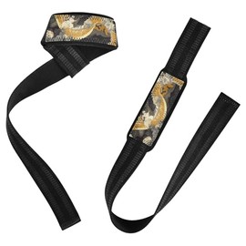 Muñequera de dragón de estilo chino con correas antideslizantes para levantamiento de pesas, peso muerto, ejercicio, entrenamiento de fuerza