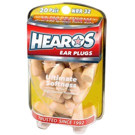 Hearos Ear Plugs, Ultimate Softness Series 20 pr (Pack of 3)