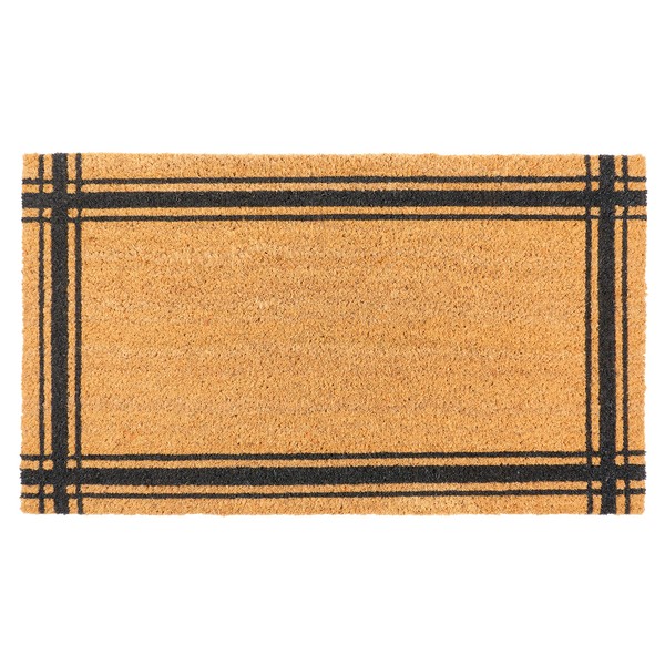 KAF Home Coir Doormat, Heavy-Duty, Weather Resistant, Non-Slip PVC Backing,