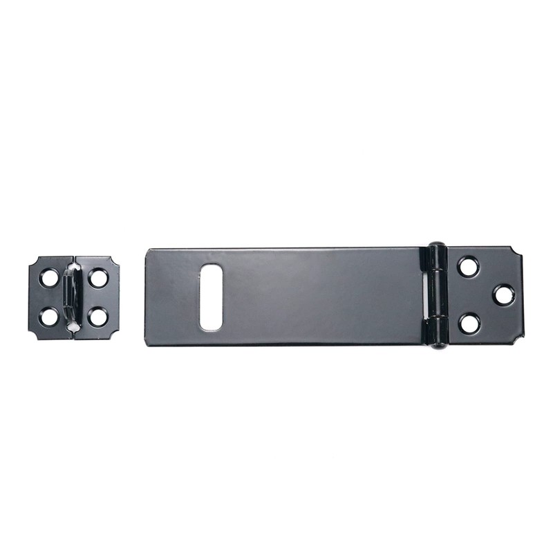 Tsnamay 4Pcs 4Inch Padlock Hasp, Door Slide Latch Lock Black