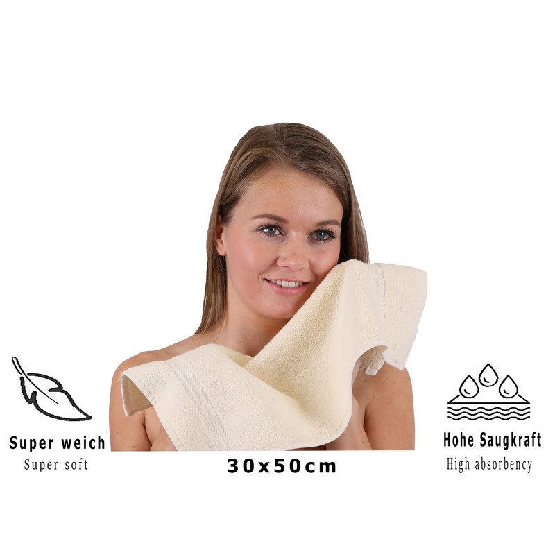 Betz Premium Guest Towel Set 100 % Cotton 30 x