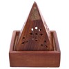 Decorative Sheehsam Wood Incense Cone Pyramid Box