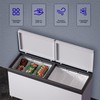 SANNO Chest Freezer Baskets, Deep Freezer Organizer Bins Sturdy Metal