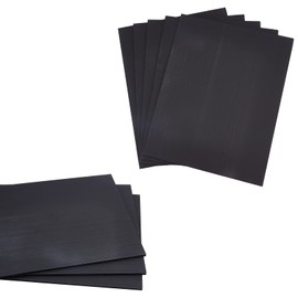 AHANDMAKER 4mm Corrugated Plastic Sheet, 8 Sheets 220x280mm Black Correx Sheets Waterproof Corrugated Sign Board Heavy Duty Plastic Fluted Sheets for Advertising Board Craft Packaging