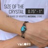 VALOR 835 Natural Crystal Bracelet for Men - NEW Genuine