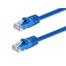 Monoprice 0.5FT 24AWG Cat6 550MHz UTP Ethernet Bare Copper Network Cable - Blue