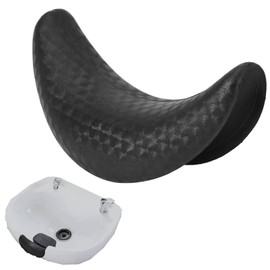 Neck Pillow, Spa Beauty Hair Washing Comfortable Shampoo Sink Bowl Neck Gripper Gel Cushion for Hairdressing Salon (Black)