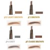 Light Brown Dual-Ended Eyebrow Pencil - Waterproof, Smudge-Proof Brow Liner