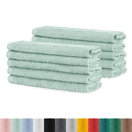 Pack of 10 Terry Guest Towels Set 30 x 50 cm 100% Cotton 10 x Guest Towels Mint