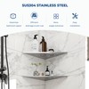 FerdY 2-Pack 10" Brushed Nickel Recessed Corner Shower Shelf, for