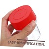 Operitacx 5pcs Round Plastic Seal Storage Container for Office Stamp