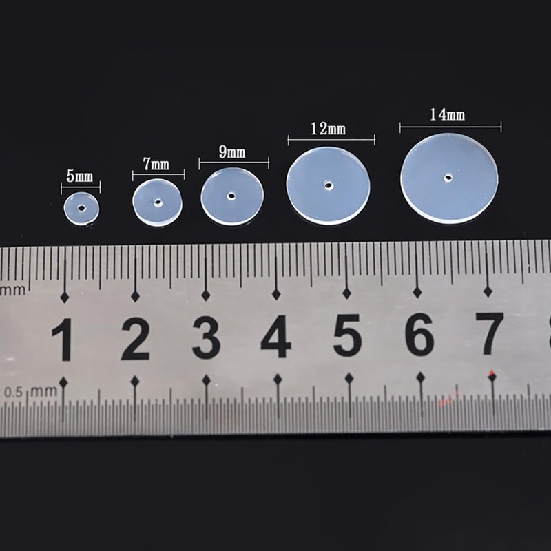 UUYYEO 100 Pcs Silicone Disc Earring Backs Flat Earring Stoppers