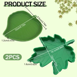 LONZIKP Pack of 2 Reptile Food Water Bowl Reptiles Turtle Feeding Bowl Flat Drinking Bowl Water Bowl for Lizards, Hamsters, Snakes (2 Sizes)