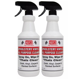 Hapco Products Co. Vinyl & Upholstery Cleaner - CLEANS DIRT, GREASE AND OIL FAST - 2 PACK