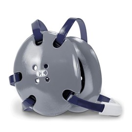 Cliff Keen Signature Wrestling Headgear (Metallic Silver/Navy Blue)