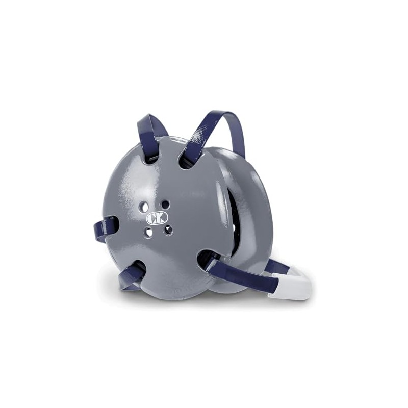 Cliff Keen Signature Wrestling Headgear (Metallic Silver/Navy Blue)