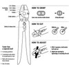 IWISS Wire Clamp Cutter, Wire Rope Cutter, Aluminum Sleeve, Crimping