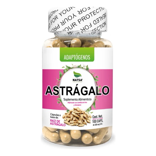Astragalo 100 Cápsulas, Adaptogeno Calidad Premium Sabor Natural