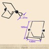 ozgram [Set of 2] Book Stand, Catalog Stand, Smartphone Stand,