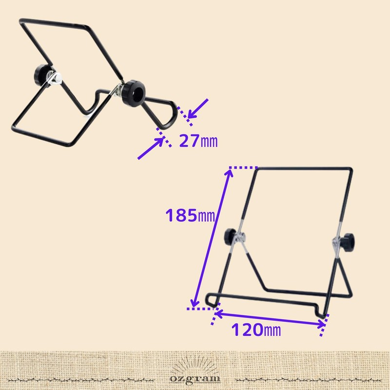 ozgram [Set of 2] Book Stand, Catalog Stand, Smartphone Stand,
