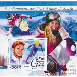Guinea miniature sheet 2649 (complete. issue) unmounted mint/never hinged ** MNH 2016 Winter Games in Sotschi (Stamps for collectors) Winter sports (skiing/ice hockey/bobsleigh ...)