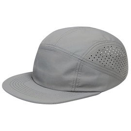 COOLSOME 5 Panels Hat Assorted Color Basic Daily Wear Breathable Airy Quick Dry Cap (US, Numeric, 7 1/2, 7 3/4, Black+Light Gray L Size|mesh)