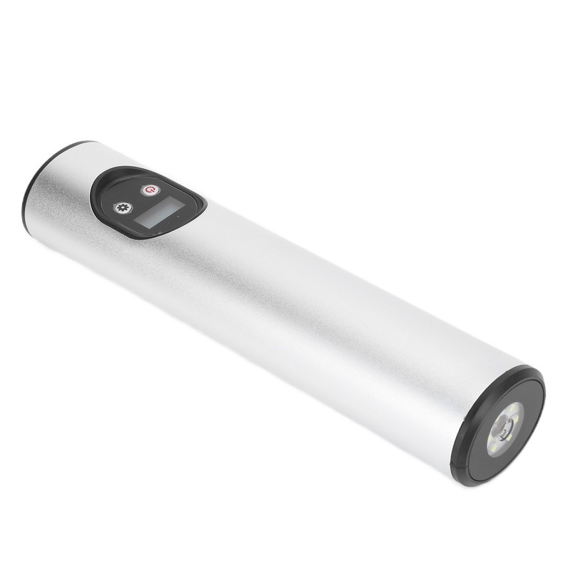 Cordless Air Pump Portable Multifunctional Rechargeable Digital Display Lighting InflatorSilver