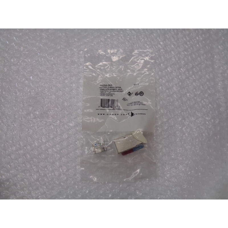 SIEMON Z6A-S02 CAT6A HYBRID JACK WHITE NSMP