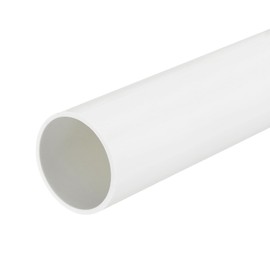 sourcing map 1.6 Inch PVC Rigid Tube Round Pipe Tubing Hardware Tubing 36mm ID 40mm OD 330mm/13 White High Impact for Water Pipe