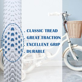 SIMEIQI Pair of 18"x2.125" Bike Tires White Wall for Replacement Tire Kid's Bicycle (18x2.125)