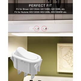 HUQUZN Range Hood Rocker Switch Kit Fit for Broan QS130AA QS130BC QS130BL Nutone WS130SS WS130BL WS130WW WS130AA Replace SR561116, White