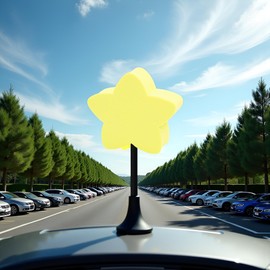 Yellow Star-Shape Car Antenna Topper, Easy to Find Car in The Parking Lot, Antenna Ball Antenna Toppers Exterior Accessories, Antenna Toppers