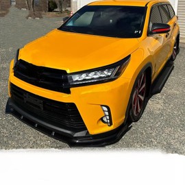 skkyoro Front Bumper Lip Spoiler 3PCS for Toyota Highlander 2017 2018 2019 Air Dam Chin Body Kit Accessories ﻿ (Carbon Fiber Print, 2017-2019 Model)